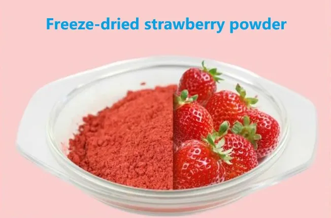 Polvo de fresa liofilizado