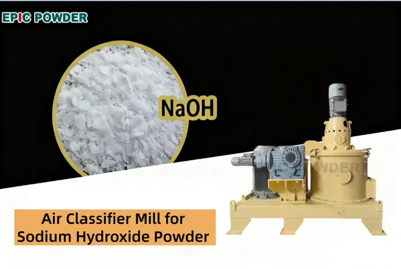 Broyeur à air pour le broyage de poudre d'hydroxyde de sodium