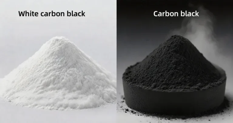 Comparaison du noir de carbone blanc et du noir de carbone