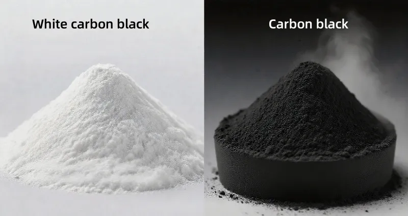 Comparison of white carbon black and carbon black