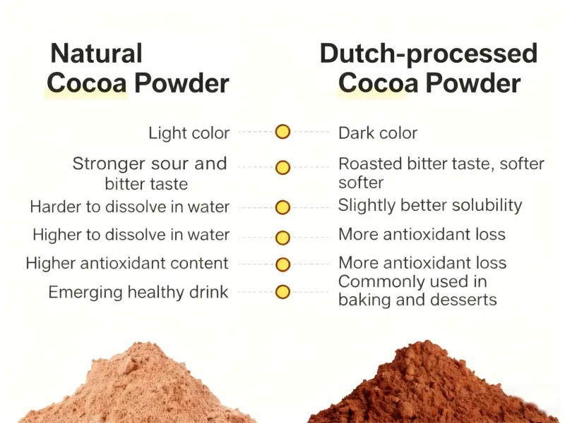 Cacao in polvere naturale e lavorato in Olanda
