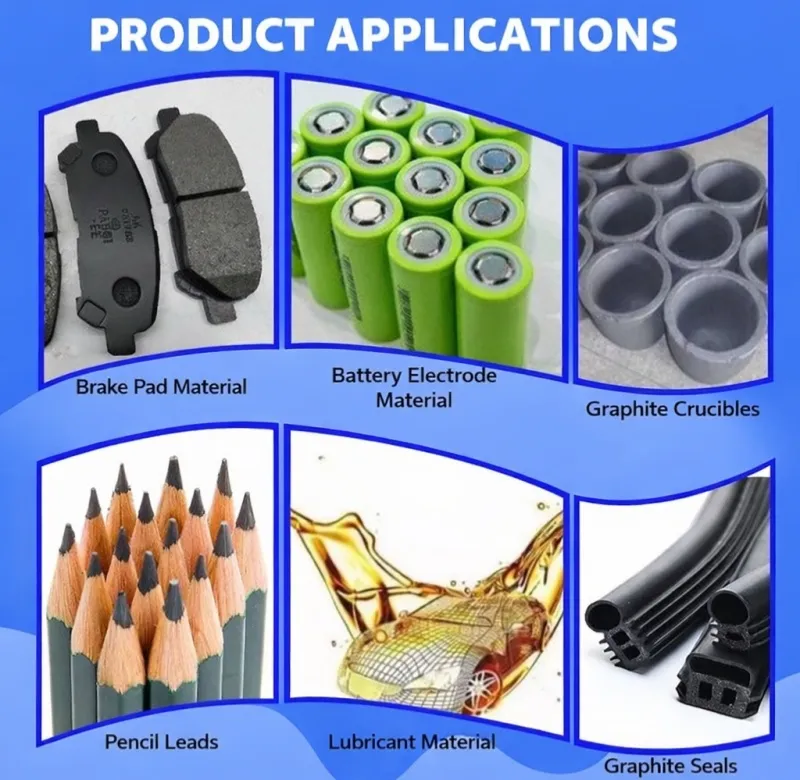application de poudre de graphite