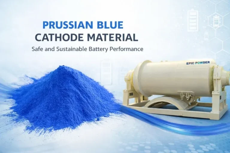 Machine de broyage pour matériaux cathodiques bleu de Prusse